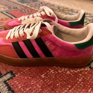 Pink adidas gazelles